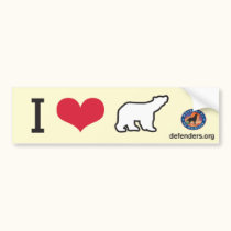 I Heart Polar Bears bumper stickers
