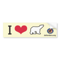 I Heart Polar Bears bumper stickers