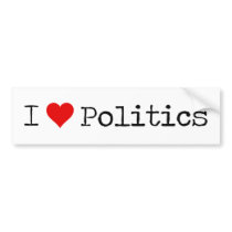 I Heart Politics Bumper Sticker bumper stickers