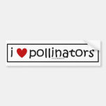 i heart pollinators bumper sticker