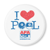 I Heart Pool Fridge Magnet