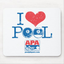 I Heart Pool Mousepads