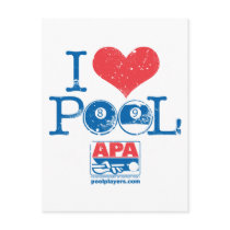 I Heart Pool Post Card