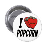 I Heart Popcorn Button