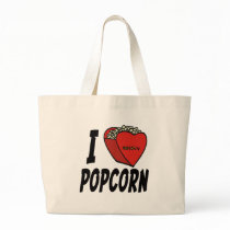 I Heart Popcorn T-shirts and Gifts Canvas Bag