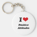 I Heart Positive Attitudes Keychain
