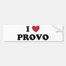 I Heart Provo Utah Bumper Sticker