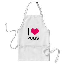 I Heart Pugs Aprons