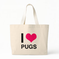I Heart Pugs Canvas Bags