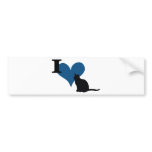 I Heart Pussy Cat Bumper Stickers