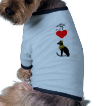 I Heart Pussy_Cat, Egyptian Hieroglyphics Doggie T Shirt