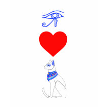 I Heart Pussy_Cat, Egyptian Hieroglyphics T-shirt