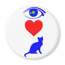 I Heart Pussy_Cat Fridge Magnet
