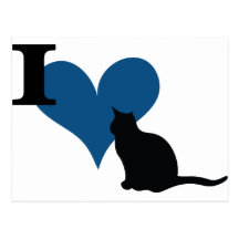 I Heart Pussy Cat Post Cards