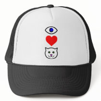 I Heart Pussy_Cattoon Trucker Hats