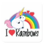 I Heart Rainbows stickers