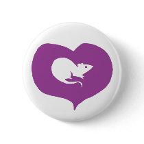 I Heart Rats Pin buttons by SaraMonster I Heart Rats Pin buttons