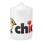 I Heart Real Chicks Tea Pot