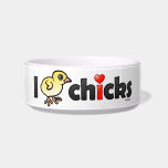 I Heart Real Chicks Pet Bowl