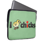 I Heart Real Chicks Neoprene Laptop Sleeve