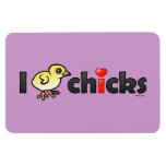 I Heart Real Chicks Photo Magnet