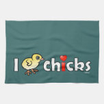 I Heart Real Chicks Kitchen Towel
