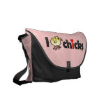 I Heart Real Chicks Custom Messenger Bag