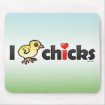I Heart Real Chicks Mousepad