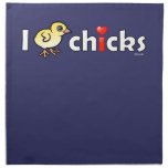 I Heart Real Chicks Napkins