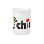 I Heart Real Chicks Pitcher
