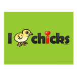 I Heart Real Chicks Postcard