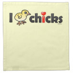 I Heart Real Chicks Napkins