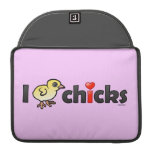 I Heart Real Chicks Laptop Flap Sleeve