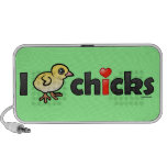 I Heart Real Chicks Doodle Speakers by OrigAudio™