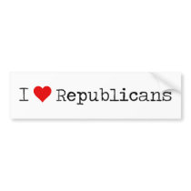 I Heart Republicans Bumper Sticker bumper stickers