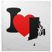 I Heart Rhode Island Napkin