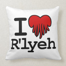 I Heart R'lyeh Throw Pillows