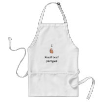 I heart roast beef perogies Apron by dayjoborchestra I heart roast beef perogies Apron