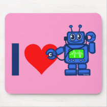 I heart robot mousepads