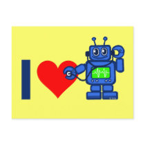 I heart robot postcards