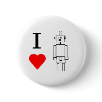 i heart robots buttons by psimawesome i heart robots buttons