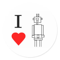 i heart robots stickers by psimawesome i heart robots stickers