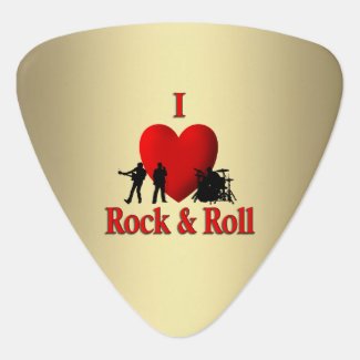 I Heart Rock & Roll Guitar Pick