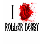 I heart roller derby t-shirts
