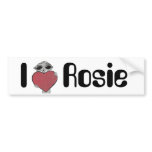 I Heart Rosie Alien Bumper Sticker