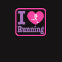 I Heart Running Girl - Pink Purple Black shirt
