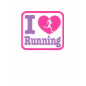 I Heart Running Girl - Pink Purple Black t-shirts