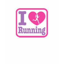 I Heart Running Girl - Pink Purple Black t-shirts