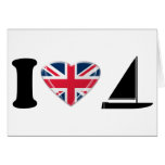I Heart Sail Boats with Union Jack Card
