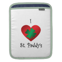 I heart Saint paddy's iPad Sleeves